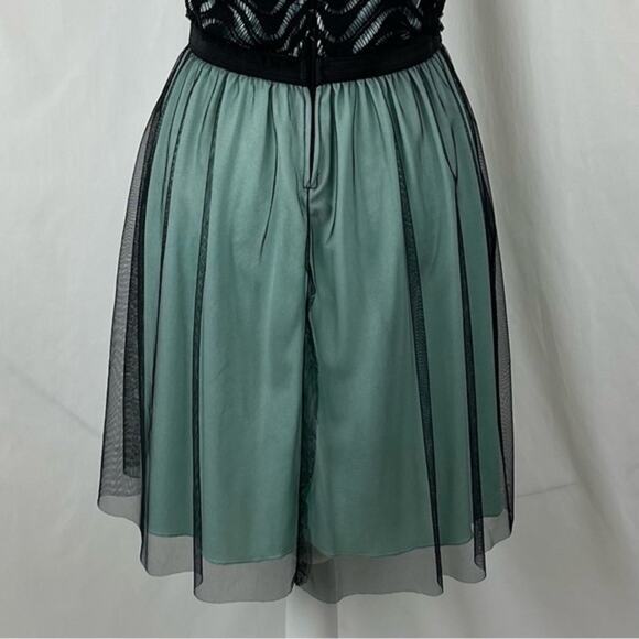 Gabrielle Rocha Teal Black Lace & Tulle BalletCore Party Dress NWOT Size 11 - Picture 7 of 12